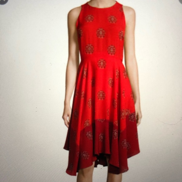 A.L.C Elisa Silk Sleeveless Red Dress, Size 2. - Picture 1 of 11